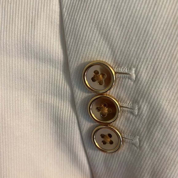 Beautiful white with black trim and gold buttons blazer - Picture 3 of 6